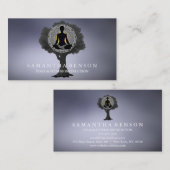Elegant Mandala Yoga Pose Tree Logo Art Visitekaartje (Voorkant / Achterkant)