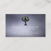 Elegant Mandala Yoga Pose Tree Logo Art Visitekaartje (Achterkant)