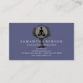 Elegant Mandala Yoga Pose Tree Logo Art Visitekaartje (Achterkant)