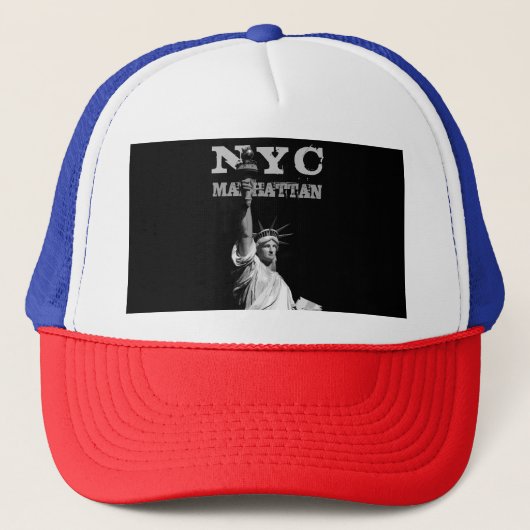 Elegant Manhattan Liberty Statue New York City Nyc Trucker Pet (Voorkant)