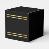 Elegant mannelijk goud & zwart verjaardag bedankdoosjes (Achterkant)