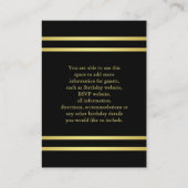 Elegant mannelijk goud & zwart verjaardag informatiekaartje (Achterkant)