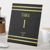 Elegant mannelijk goud & zwart verjaardag reclamebord met voetstuk (Insitu)