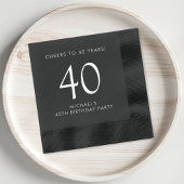 Elegant Mannen 40ste verjaardagsfeest Folie Servetten