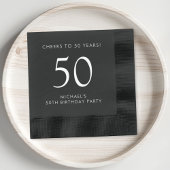 Elegant Mannen 50ste verjaardagsfeest Folie Servetten