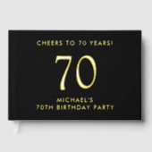 Elegant Mannen 70ste verjaardagsfeest Gastenboek (Voorkant)