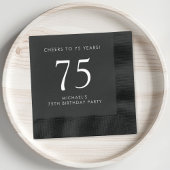 Elegant Mannen 75ste verjaardagsfeest Folie Servetten