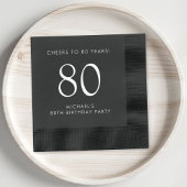 Elegant Mannen 80ste verjaardagsfeest Folie Servetten