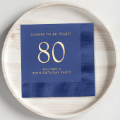 Elegant Mannen 80ste verjaardagsfeest Folie Servetten