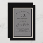 Elegant Mannen-verjaardagsfeest Kaart (Voorkant / Achterkant)