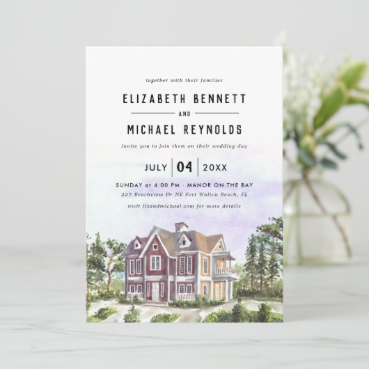 Elegant Manor Villa | EVENTUELE Wekend ter illustr Kaart (Staand voorkant)