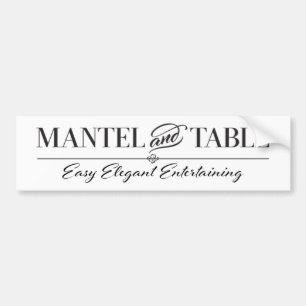 Elegant Mantel en Table Bumpersticker