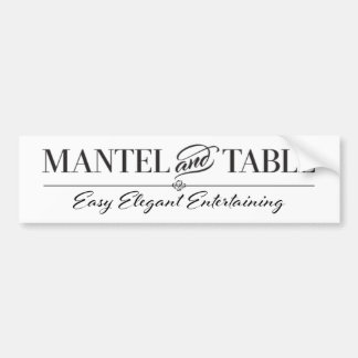 Elegant Mantel en Table Bumpersticker