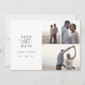 Elegant Manuscript 3 de Fotocollage sparen de Datu Save The Date (Voorkant)