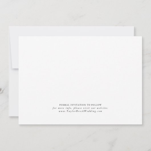 Elegant Manuscript 3 de Fotocollage sparen de Datu Save The Date (Achterkant)