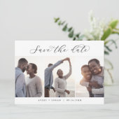 Elegant Manuscript 3 het Malplaatje van de Foto sp Save The Date (Staand voorkant)