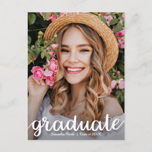 Elegant Manuscript Afstuderen bewaart de DATUM Briefkaart (Voorkant)