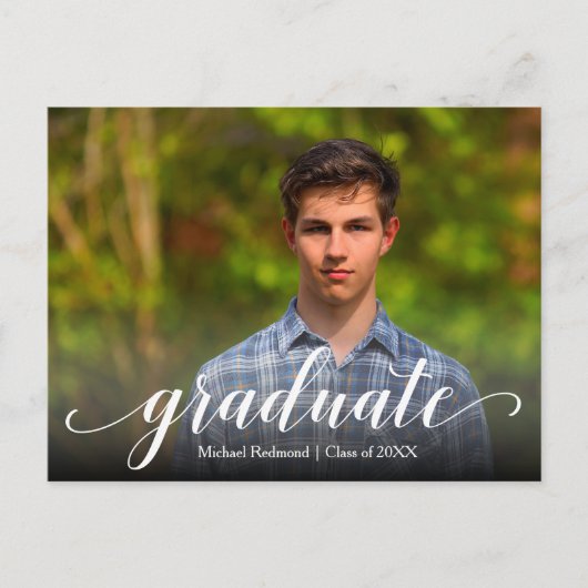 Elegant Manuscript Afstuderen bewaart de DATUM Briefkaart (Voorkant)