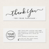 Elegant manuscript bedrijfs logo dank u kaart opne (Voorkant /achterkant)