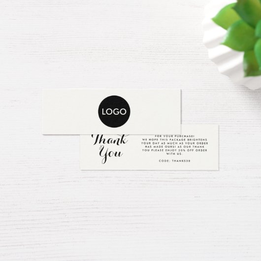 Elegant manuscript bedrijfs logo dank u kaart opne (Bureau)