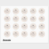 Elegant Manuscript Cream Cheers aan Afstuderen Ronde Sticker (Vel)