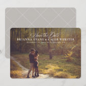 Elegant manuscript eenvoudig één foto save the date (Voorkant / Achterkant)