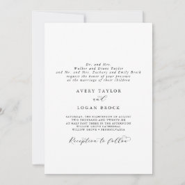 Elegant Manuscript Formulier beide Ouders die Wedd Kaart