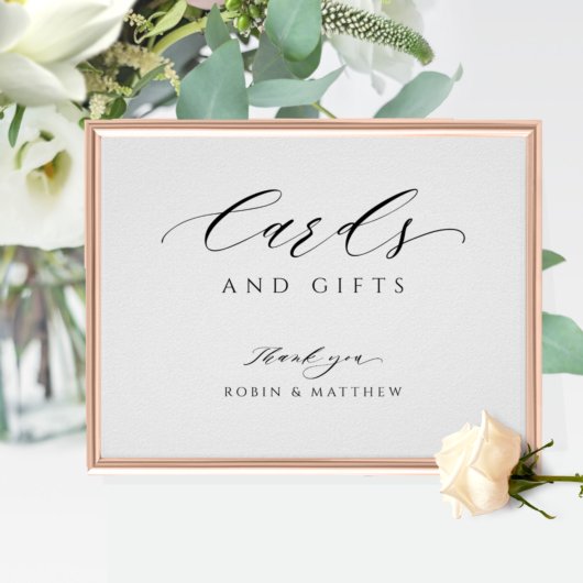 Elegant Manuscript Kaarten en Gifts Wedding Sign Poster