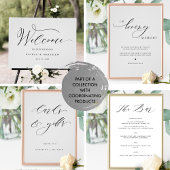 Elegant Manuscript Kaarten en Gifts Wedding Sign Poster