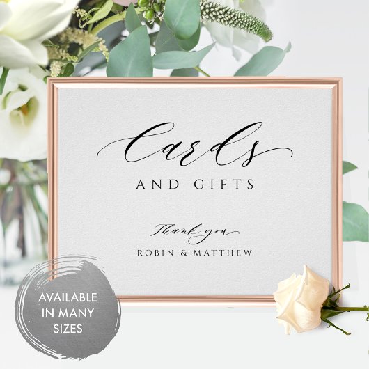 Elegant Manuscript Kaarten en Gifts Wedding Sign Poster