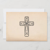Elegant Manuscript kruis en Dove Christening Kaart (Achterkant)