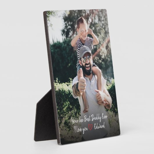 Elegant Manuscript met de Fijne Vaderdag van de Fo Fotoplaat (Zijkant)