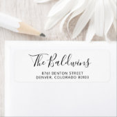 Elegant Manuscript Modern Adres van de Terugkeer Etiket (Insitu)