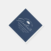 Elegant Manuscript Navy Cheers aan de Afstuderen Servet (Hoek)