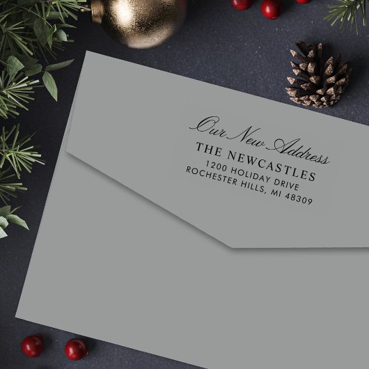 Elegant Manuscript ons nieuwe adres van de Terugke Zelfinktende Stempel