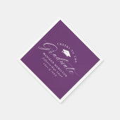 Elegant Manuscript Paarse Cheers aan het Afstudere Servet (Hoek)
