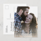 Elegant Manuscript sparen de Foto van het Verlovin Aankondigingskaart (Voorkant / Achterkant)