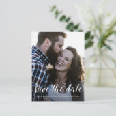 Elegant Manuscript sparen de Foto van het Verlovin Aankondigingskaart (Staand voorkant)