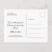 Elegant Manuscript sparen de Foto van het Verlovin Aankondigingskaart (Achterkant)