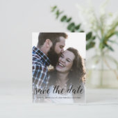 Elegant Manuscript sparen de Foto van het Verlovin Aankondigingskaart (Staand voorkant)