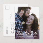 Elegant Manuscript sparen de Foto van het Verlovin Aankondigingskaart (Voorkant / Achterkant)