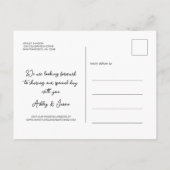 Elegant Manuscript sparen de Foto van het Verlovin Aankondigingskaart (Achterkant)