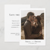 Elegant Manuscript sparen de Kaart van de Aankondi (Voorkant / Achterkant)