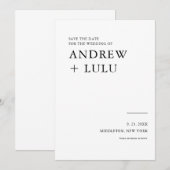 Elegant Manuscript sparen de Kaart van de Aankondi (Voorkant / Achterkant)