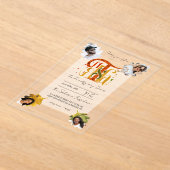 Elegant Manuscript Thanks Autumn Foliage Photos  Acryl Uitnodigingen (Laagn)