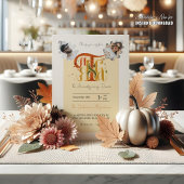 Elegant Manuscript Thanks Autumn Foliage Photos Kaart