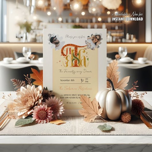 Elegant Manuscript Thanks Autumn Foliage Photos Kaart