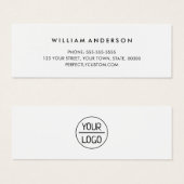 Elegant manuscript voegt logo wit Mini Visitekaart Mini Visitekaartjes (Voorkant /achterkant)