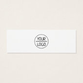 Elegant manuscript voegt logo wit Mini Visitekaart Mini Visitekaartjes (Achterkant)