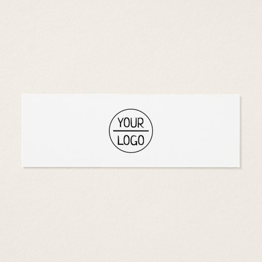 Elegant manuscript voegt logo wit Mini Visitekaart Mini Visitekaartjes (Achterkant)